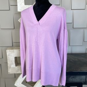 Retrology sweater top shirt purple pink long sleeve V neck Size Small